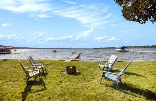 Traverse City House | Cozy A Frame Waterfront Chalet Dock Fireplace