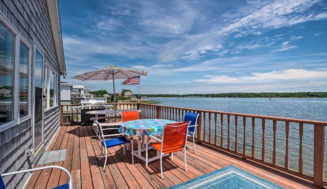 Deck & Beach Access: Waterfront Cape Cod Cottage